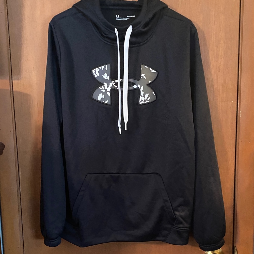Under Armour Black Hoodie with White Accents